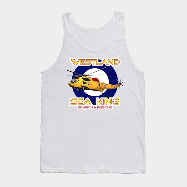 Westland Sea King Search and rescue helicopter in RAF roundel, Tank Top by AJ techDesigns